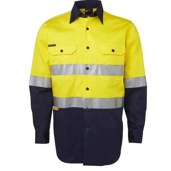 Mens Hi Vis (D+N) Long Sleeve 190G Shirt Thumbnail