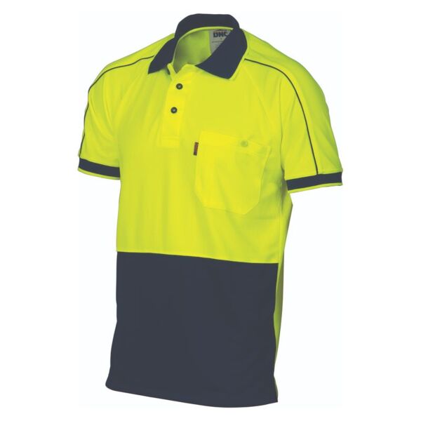 Hi Vis Cool Breathe Double Piping Polo Thumbnail